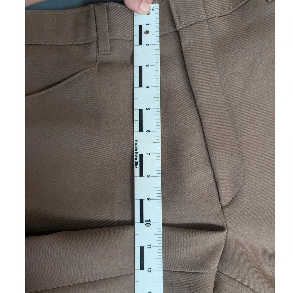 Vintage 70s 80s Levis Action Slacks Mens 35x33 Taupe Brown Straight Leg Trousers